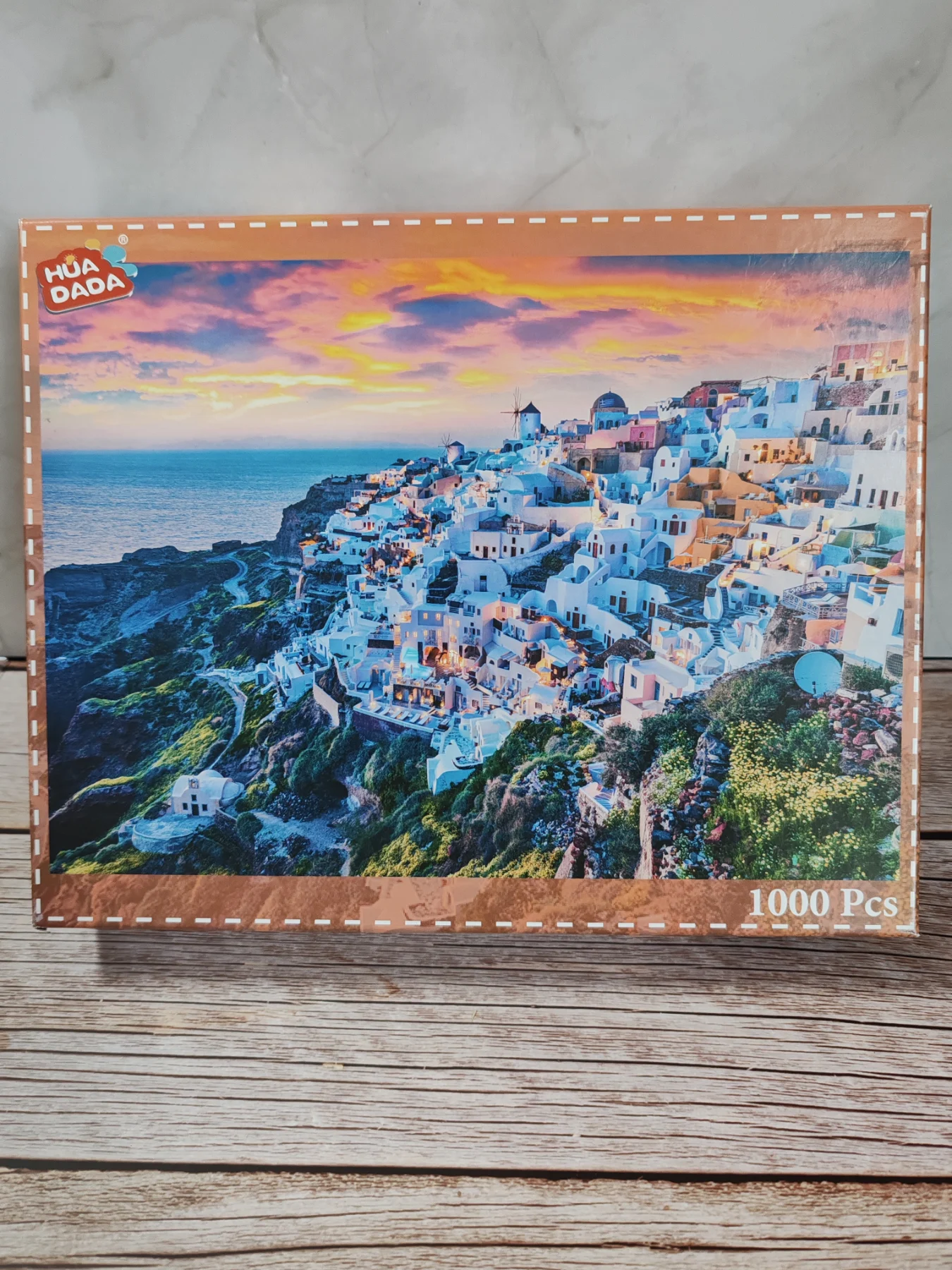 Hua Dada 1000 Piece Jigsaw Puzzle Santorini Sunset