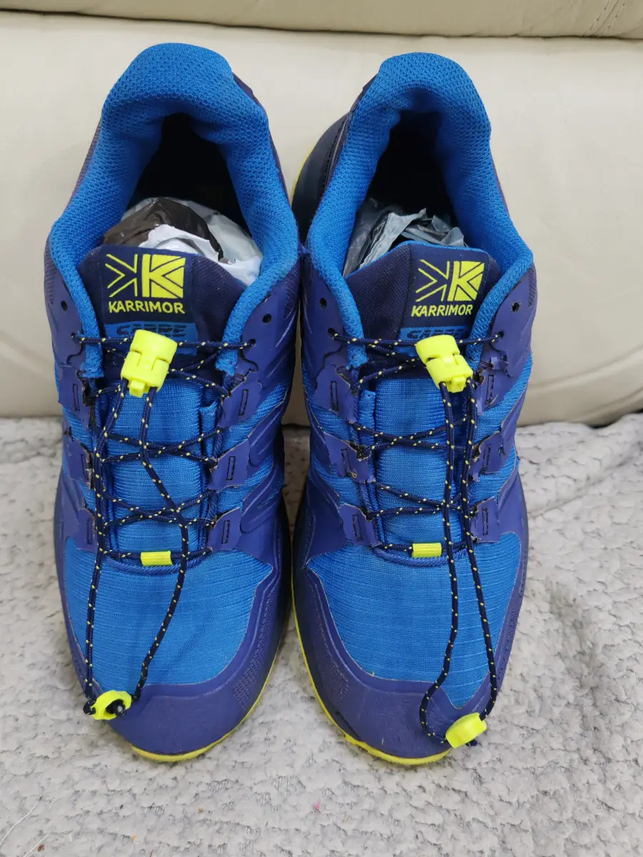 Karrimor Sabre 4 men's trail running shoes - Blue/Lime - Size UK 7