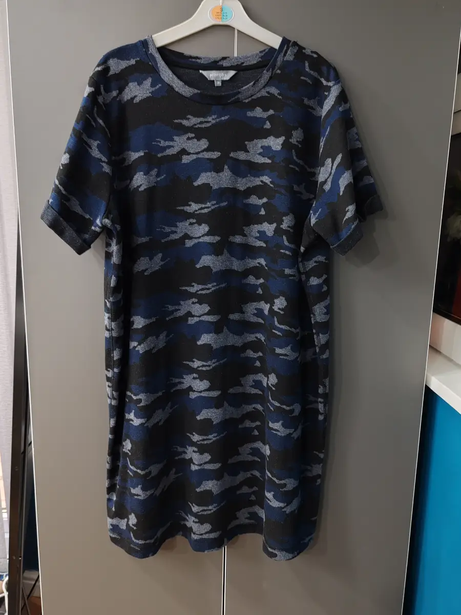Principles blue camouflage T-Shirt dress - Size 20