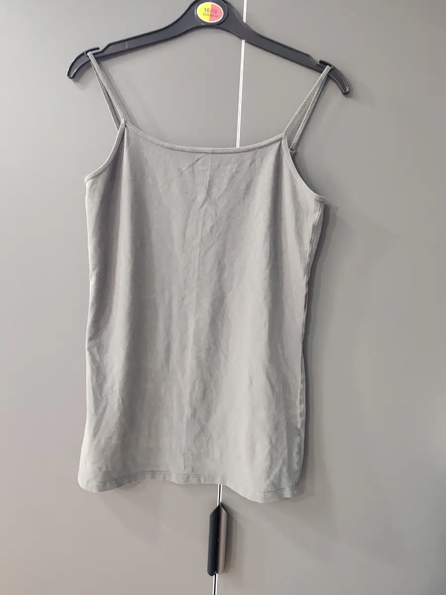 Primark grey strappy vest top - size 14 - great condition