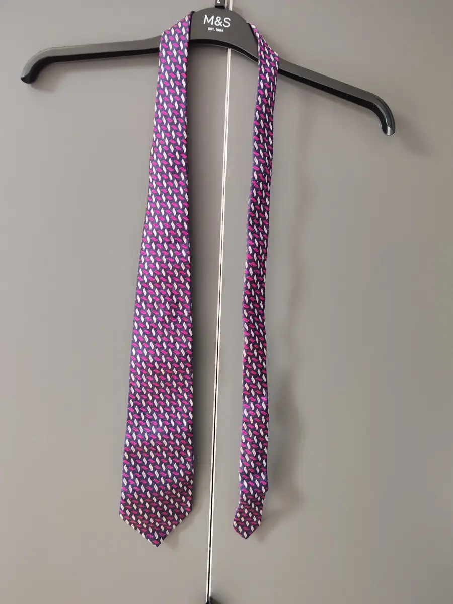 Vintage Jonelle Silk Tie Geometric Basketweave Pattern Made in England