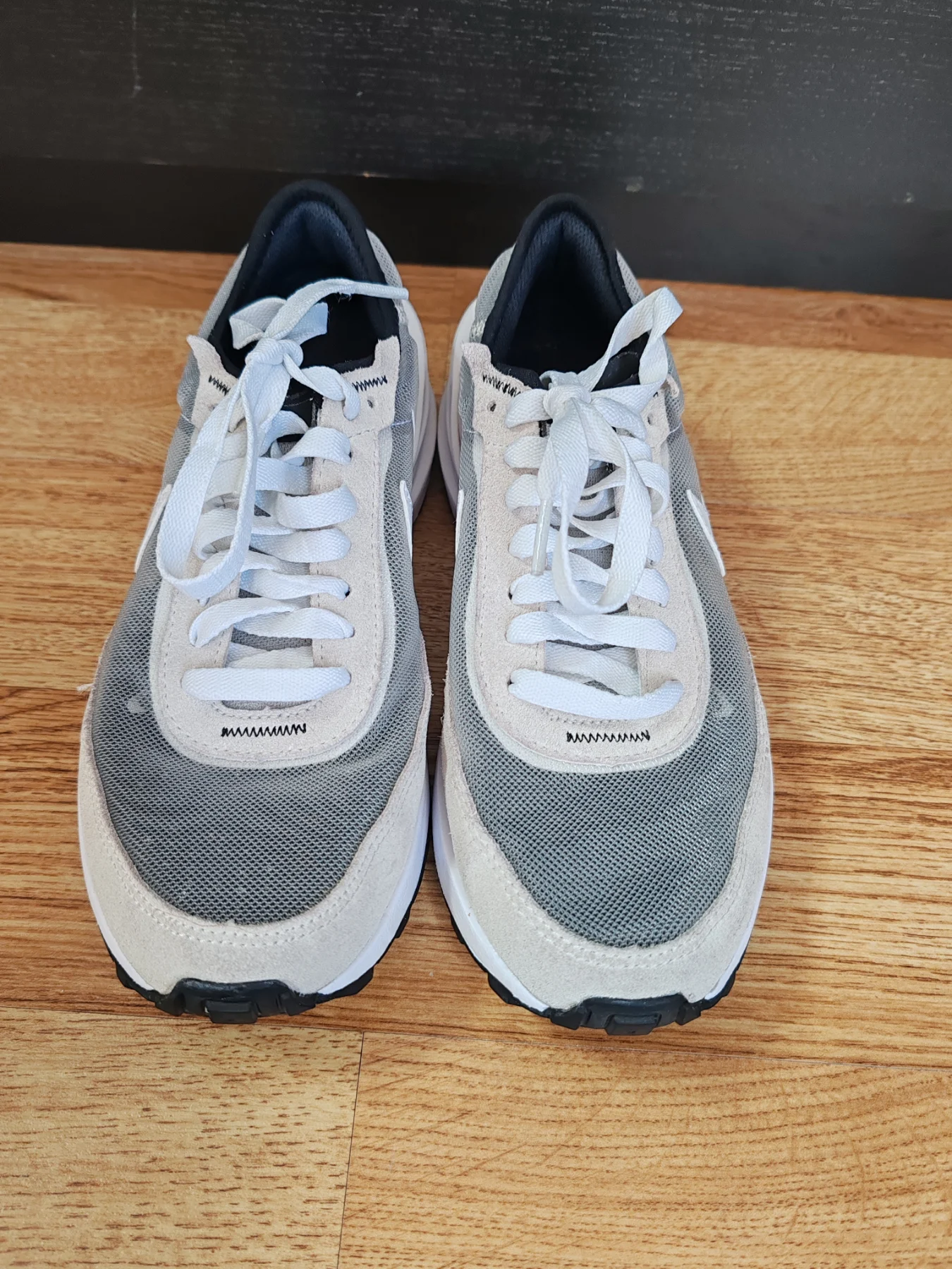 Nike Waffle One Grey Suede Mesh Trainers UK 3.5