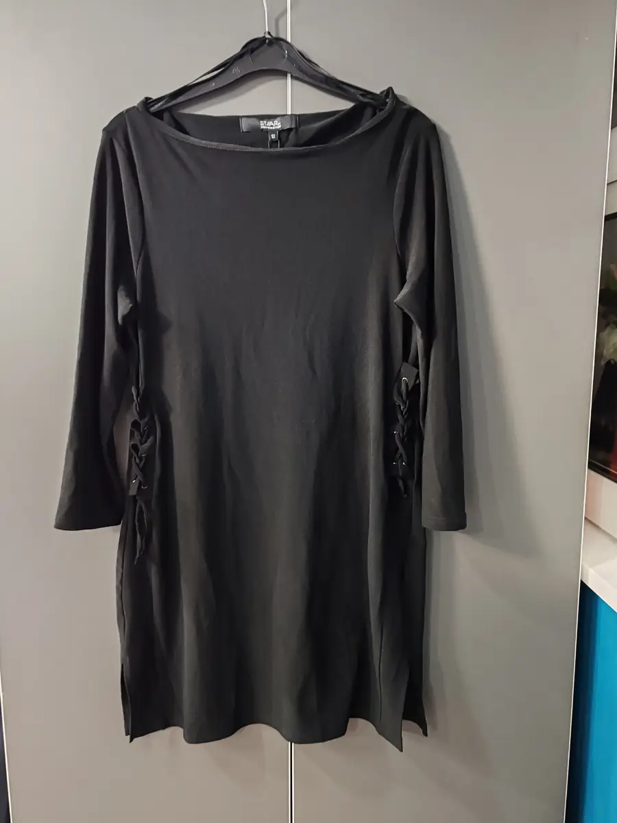 Star by Julien Macdonald black lace-up side dress | Size 12