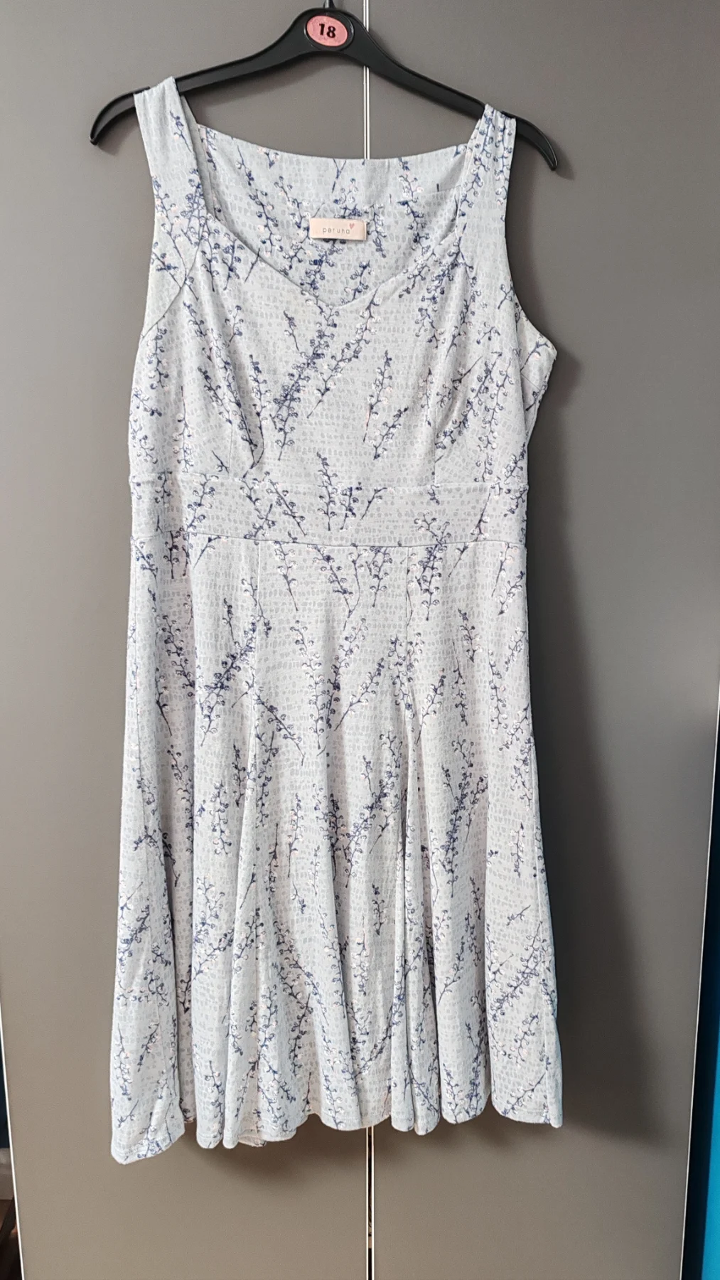 M&S Per Una Floral Sleeveless Fit & Flare Midi Dress - Size UK 14