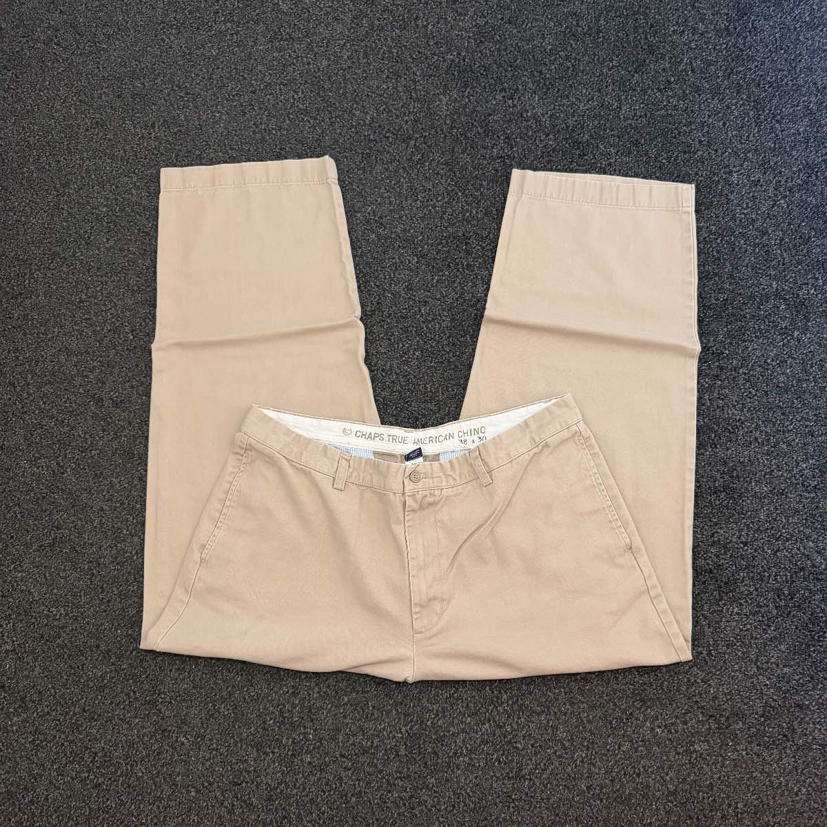 Chaps true American wide leg khakis/beige chinos