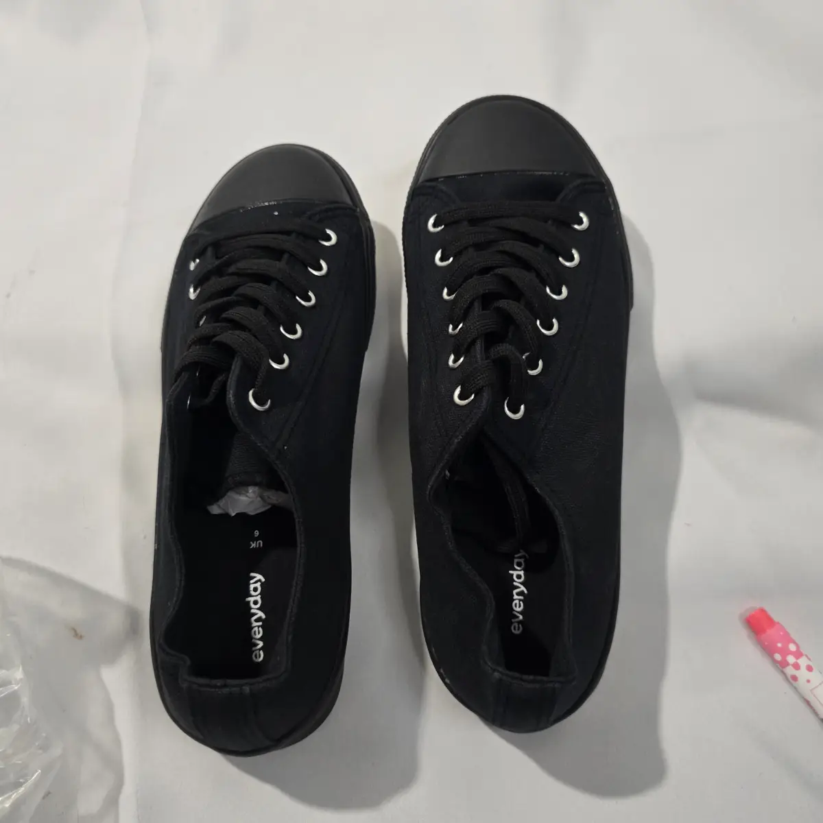 Everyday Black Trainers UK 6 Extra Wide Fit Comfort Casual Shoes BNWT