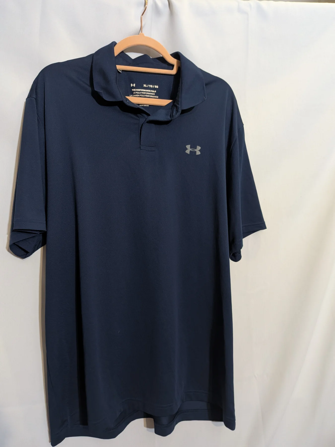 Under Armour Men's Performance Polo Shirt Navy Blue XL