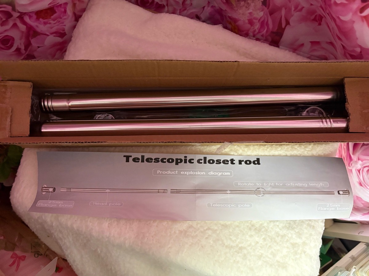 Telescopic closer rod clothing rail for wardrobe and home new