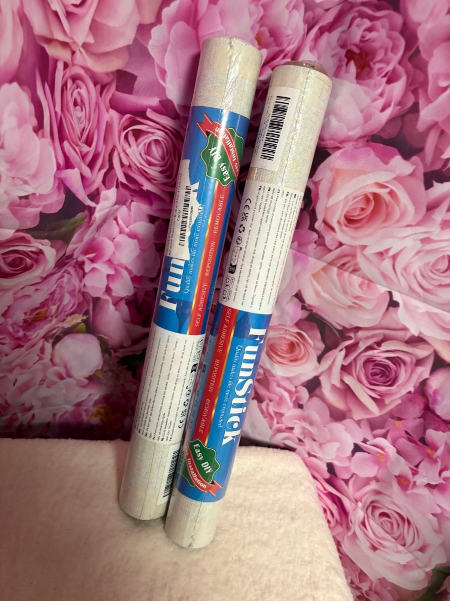 2x rolls of textured wallpaper self adhesive brand new