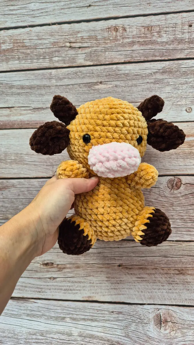 Cute Handmade Crochet Cow Plush 🐮🤎