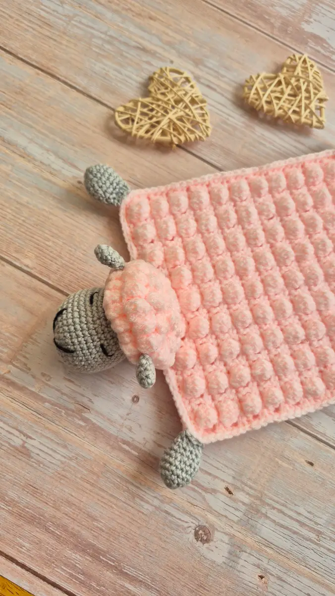 🐑💗 Handmade Crochet Pink Sheep Lovey