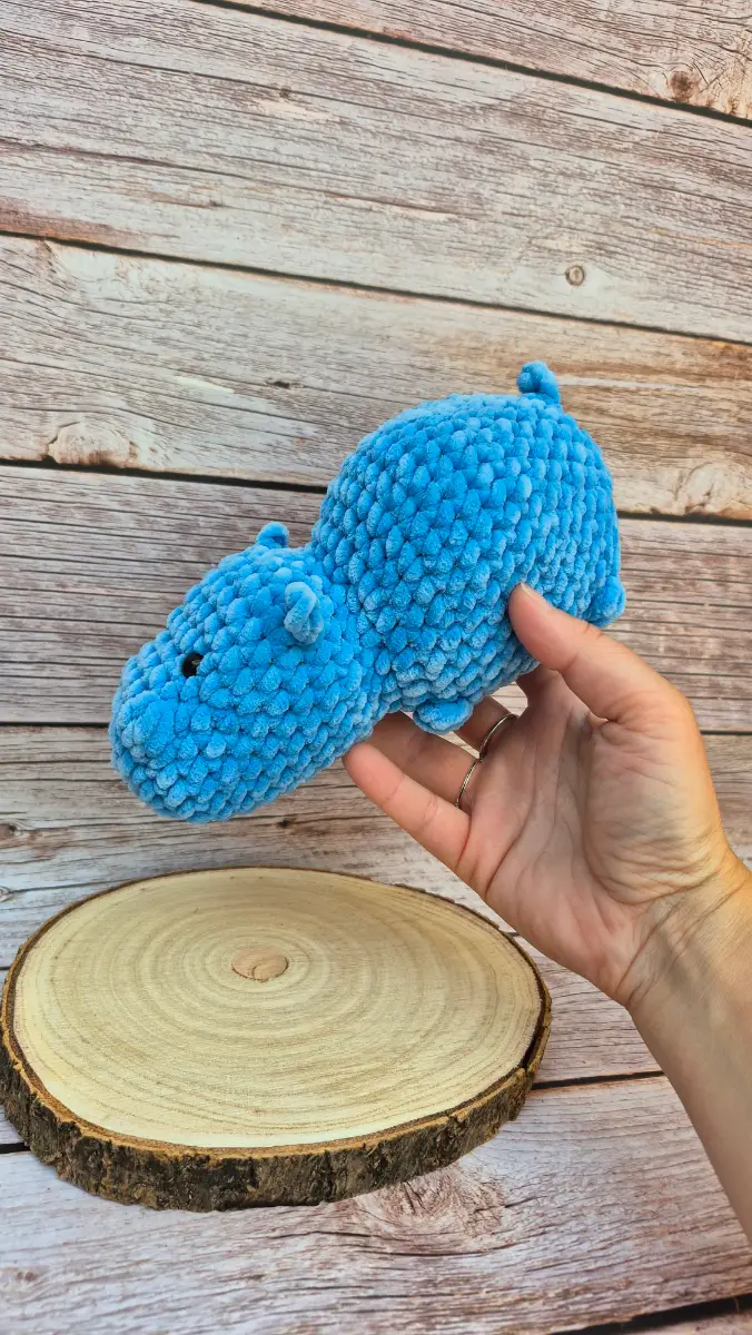 💙 Handmade Crochet Blue Hippo 💙