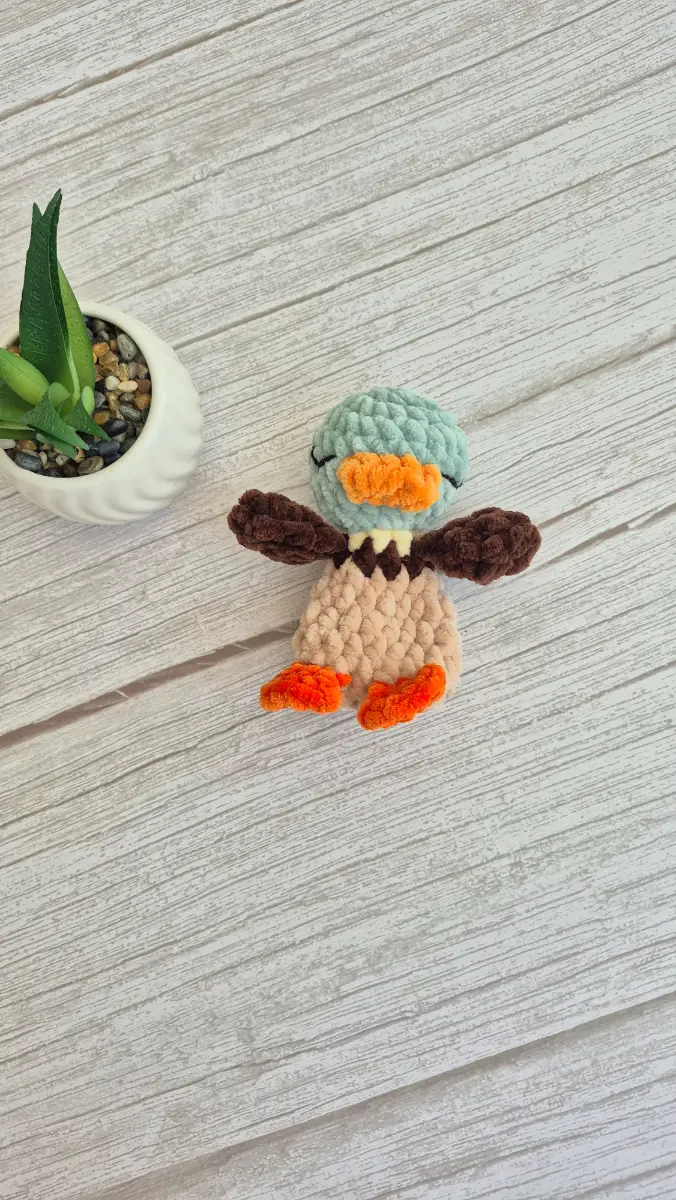 Small Crochet Mallard Duck Snuggler