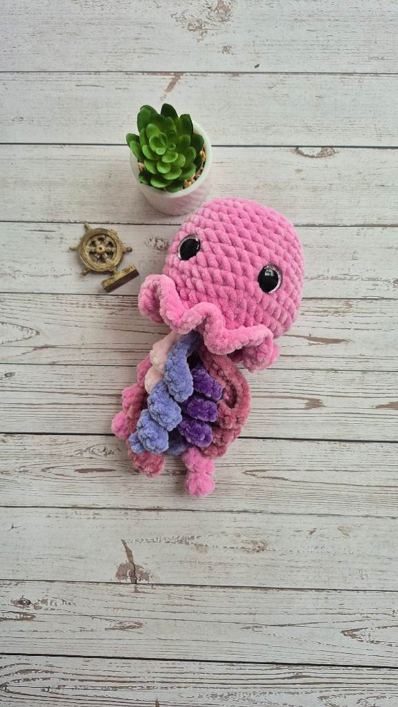 🩷 Handmade Crochet Pink Jellyfish