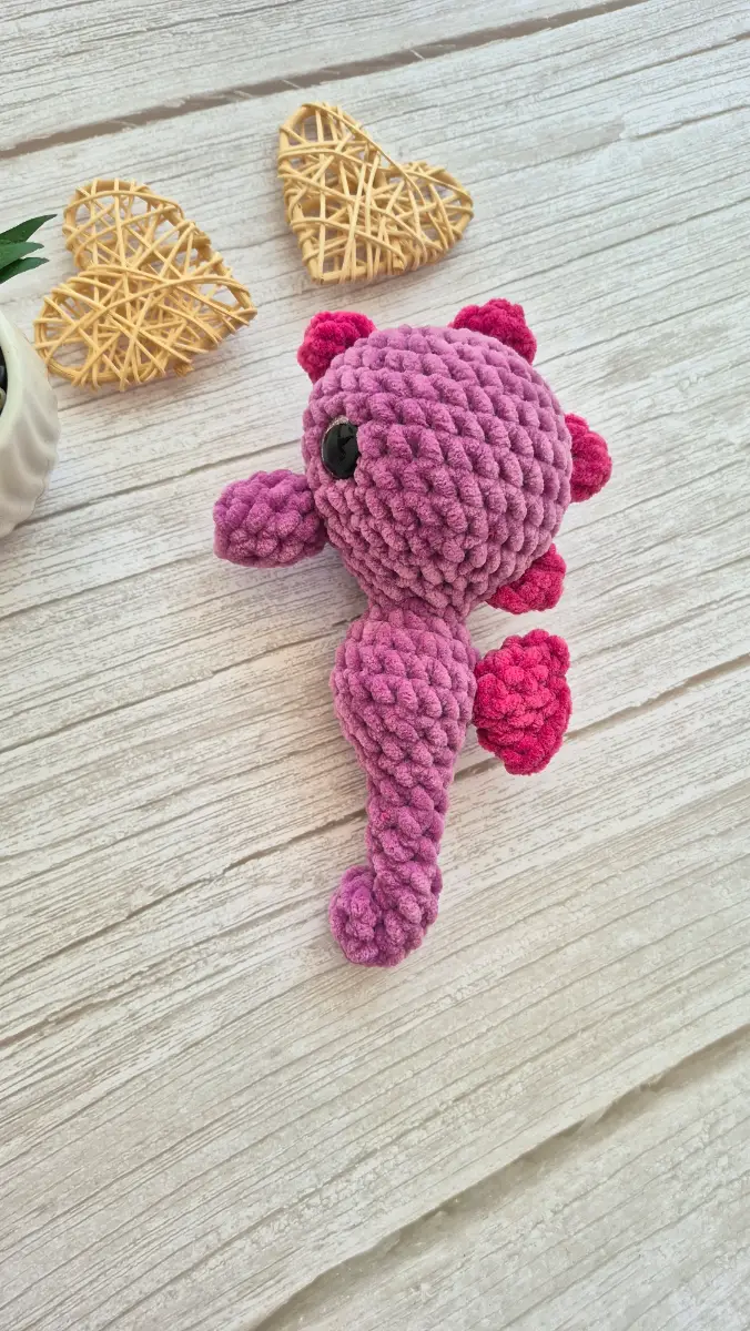 Handmade Crochet Seahorse Plushie