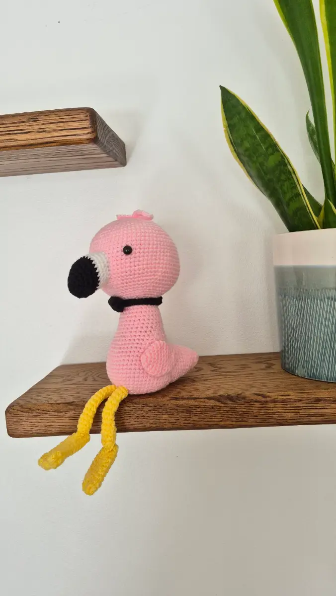 Handmade Crochet Flamingo