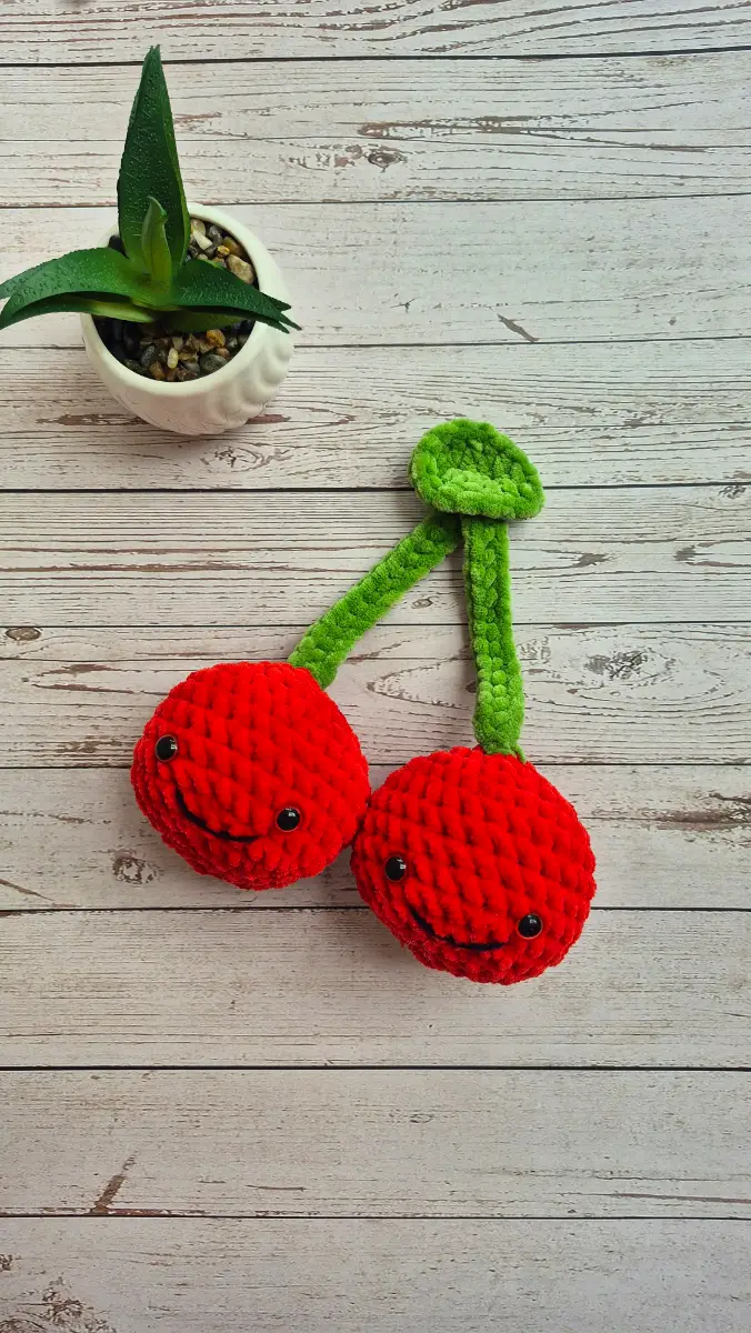 🍒 Handmade Crochet Cherry Pair