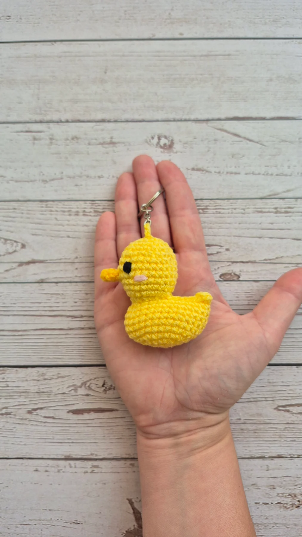 Cute Crochet Duck Keyring – Yellow Duck Bag Charm 🐥