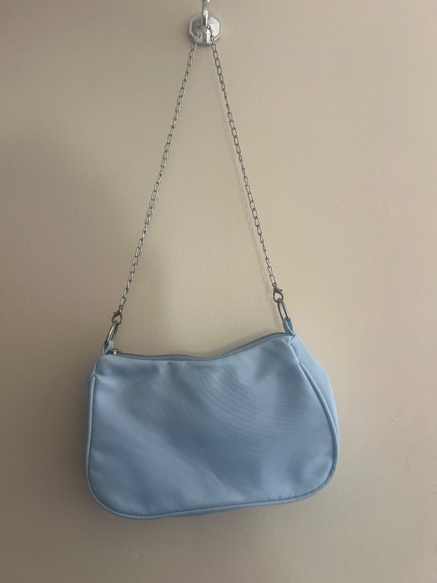 Light blue women’s shoulder bag