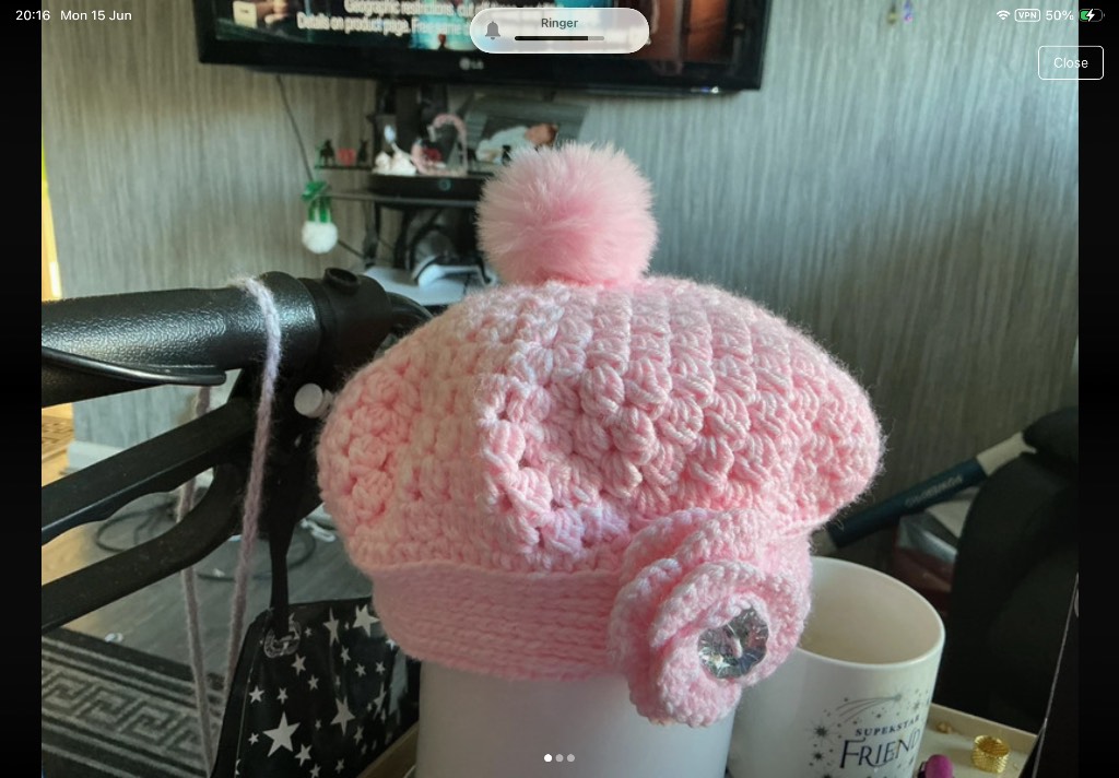 Handmade crochet hat  1-2yrs