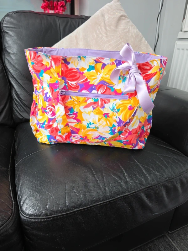 ladies tote bag lilac