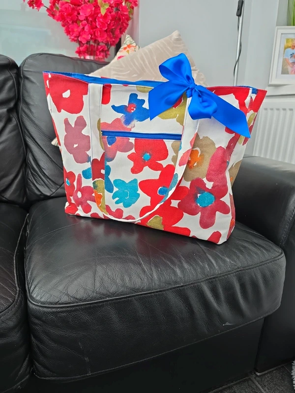 ladies tote bag flowers