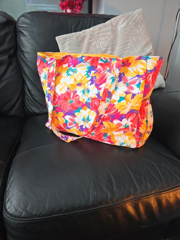 ladies tote bag yellow flowers