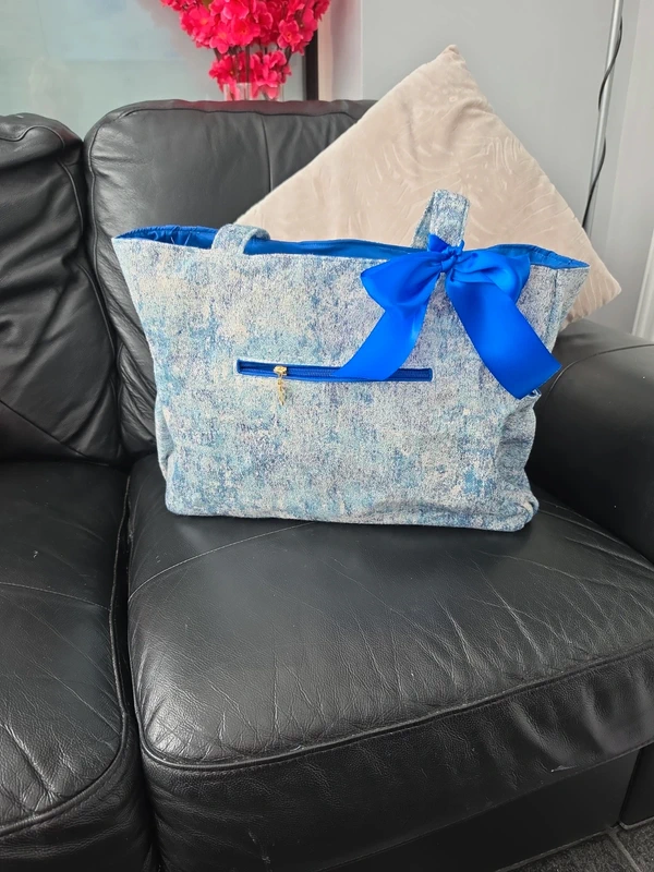 ladies tote bag blue