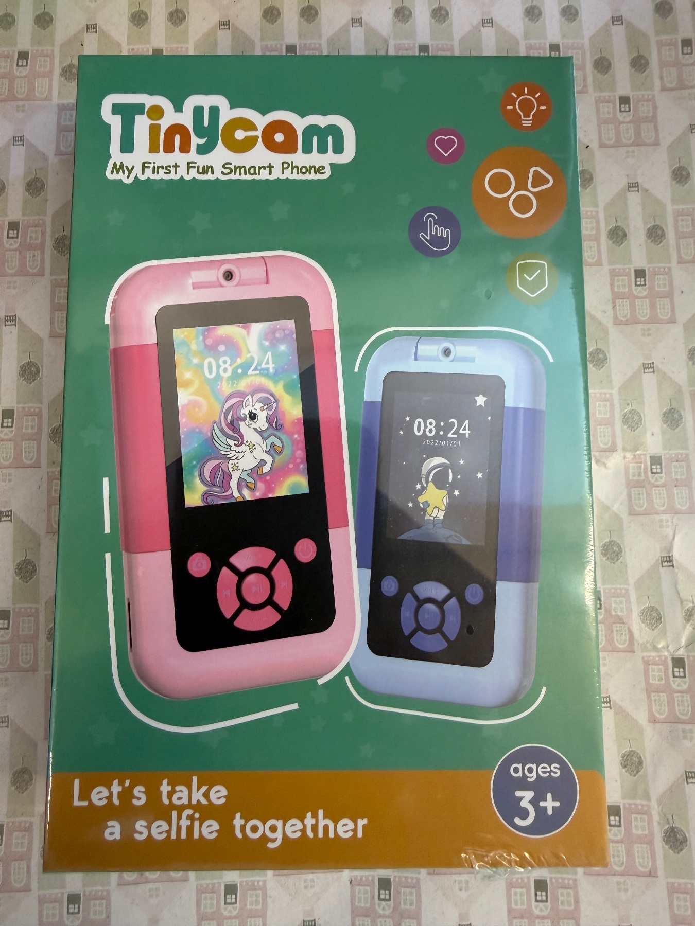 Brand New TinyCam My First Fun Smart Phone Toy - Blue (Sealed Box, Ages 3+)