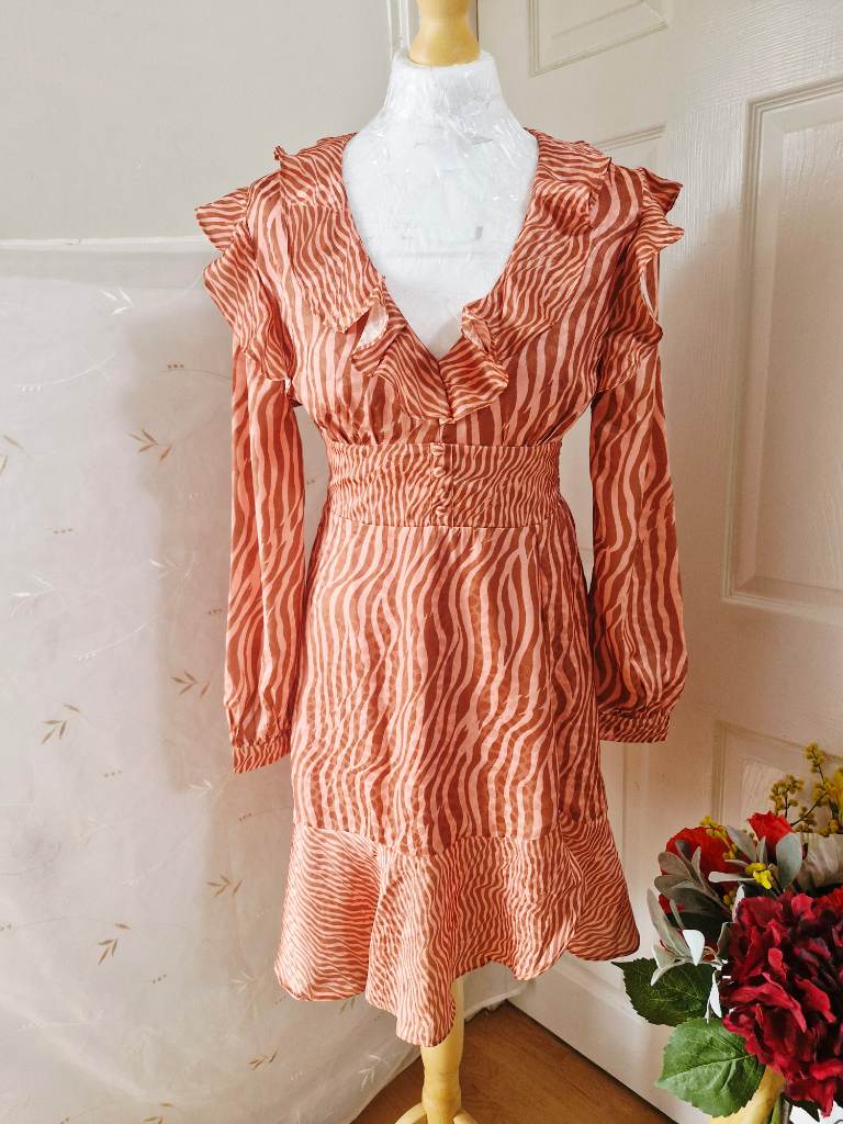 French Connection Wavy Stripe Mini Dress UK10