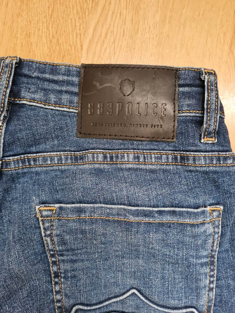 883 Police Pottin 417 Regular Fit Jeans W28 L30 Blue Denim Excellent Condition
