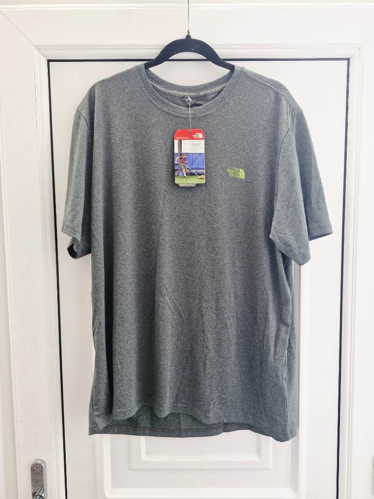 The North Face Reaxion Amp Crew T‑Shirt Size XL Grey Marl – BNWT