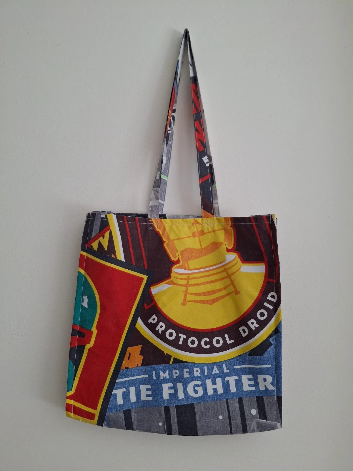 Hand Sewn Fabric Star Wars Unisex Shoulder Bag. * Not Official Merchandise *