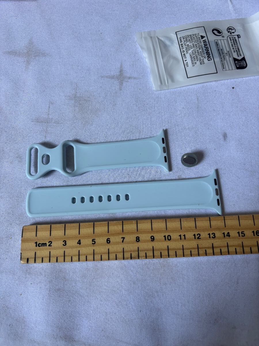 Silicone Watch Strap Band Light Blue Replacement Compatible Apple Watch 42/44/45mm