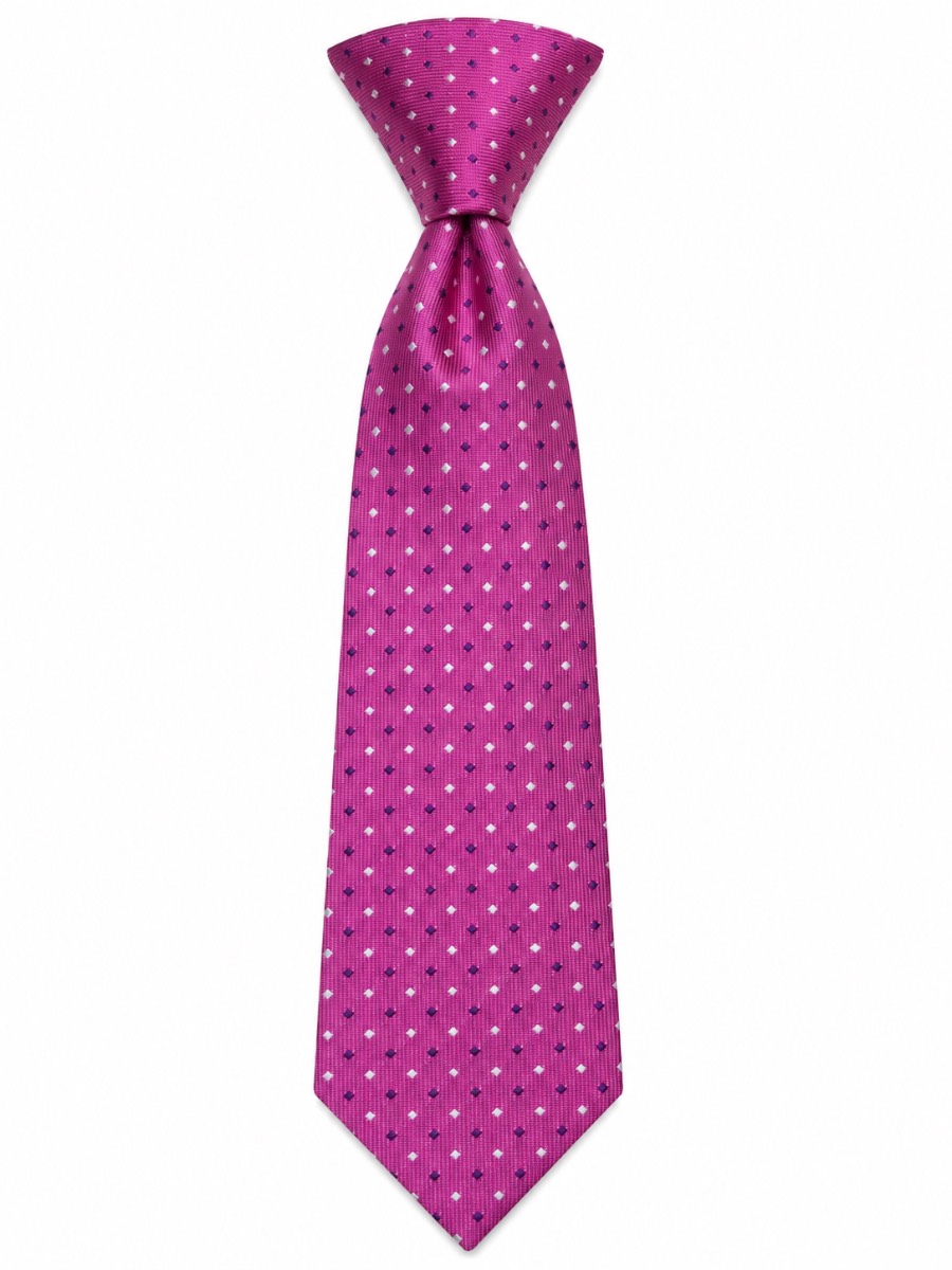 Premier PR768 Men’s Fuchsia Pink Fashion Tie Polka Dot Satin Formal Wedding Business One Size New