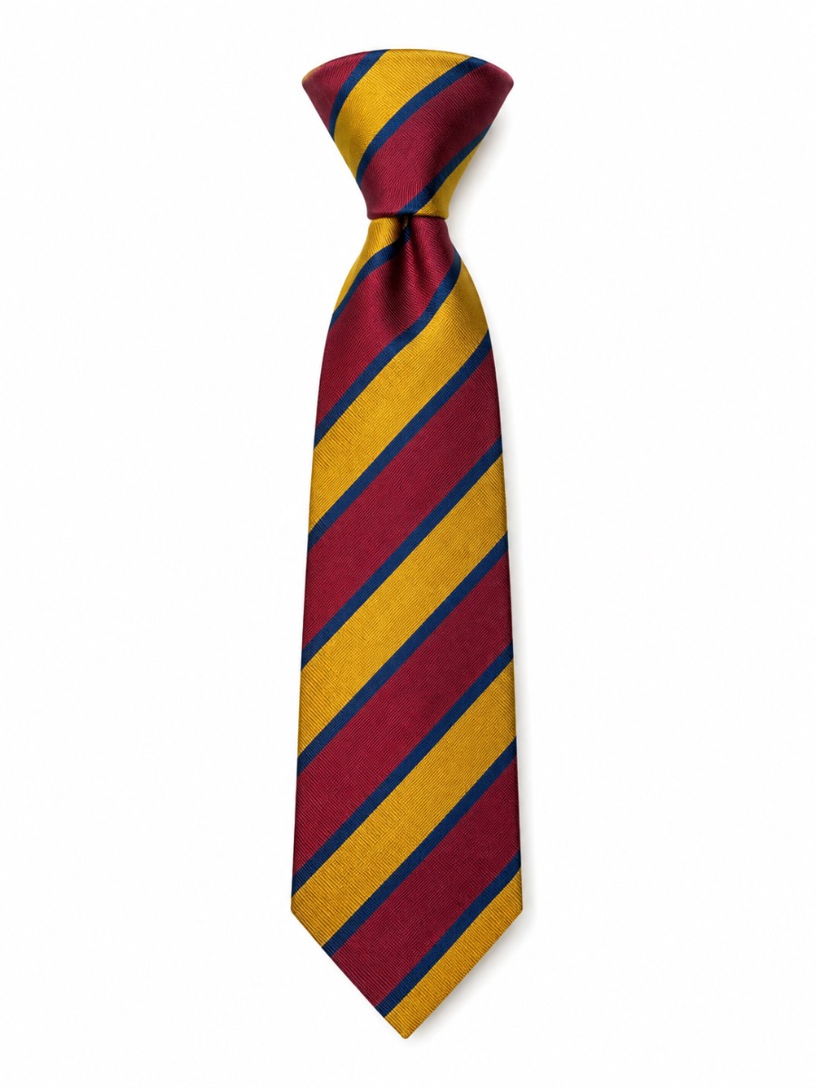 Premier PR791 Double Stripe Silk Tie Navy Crimson White Striped Men’s One Size New