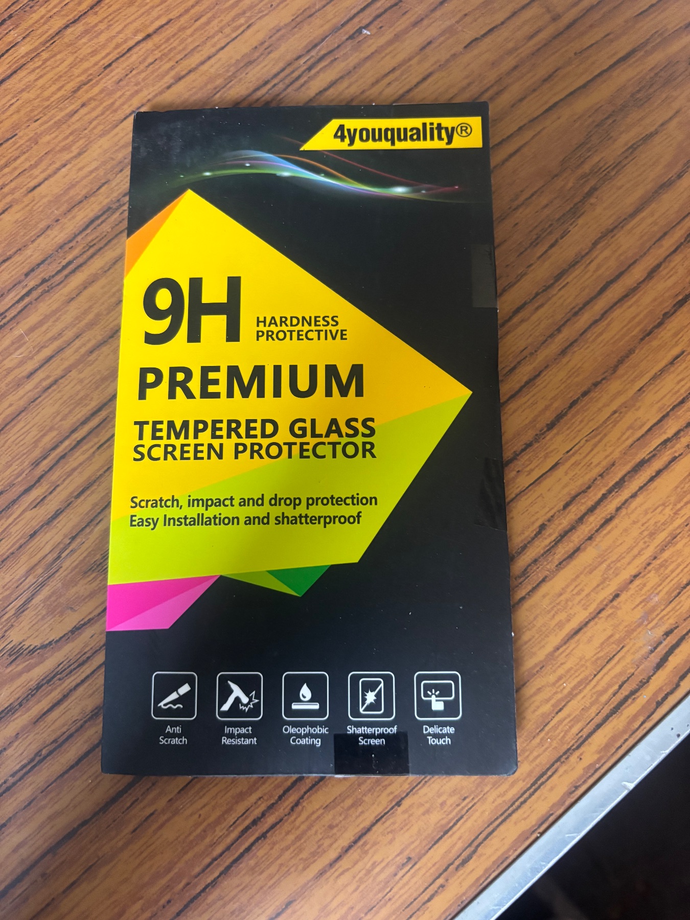 4youquality iPhone 15 Pro Screen Protector 4 Pack 9H Tempered Glass Anti Scratch