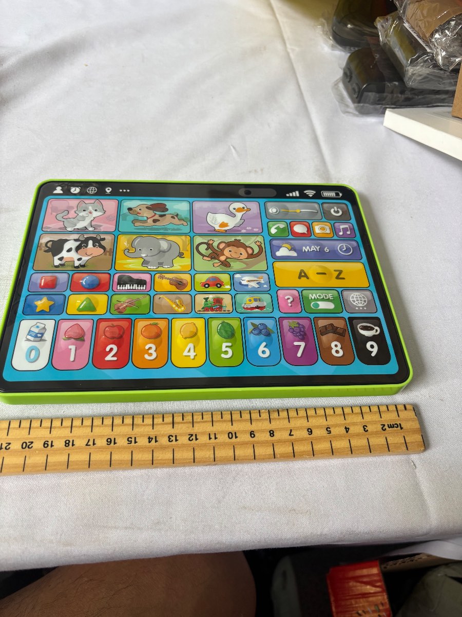Kids Educational Learning Tablet Toy ABC 123 Animal Sounds Music Lights Interactive 12M+