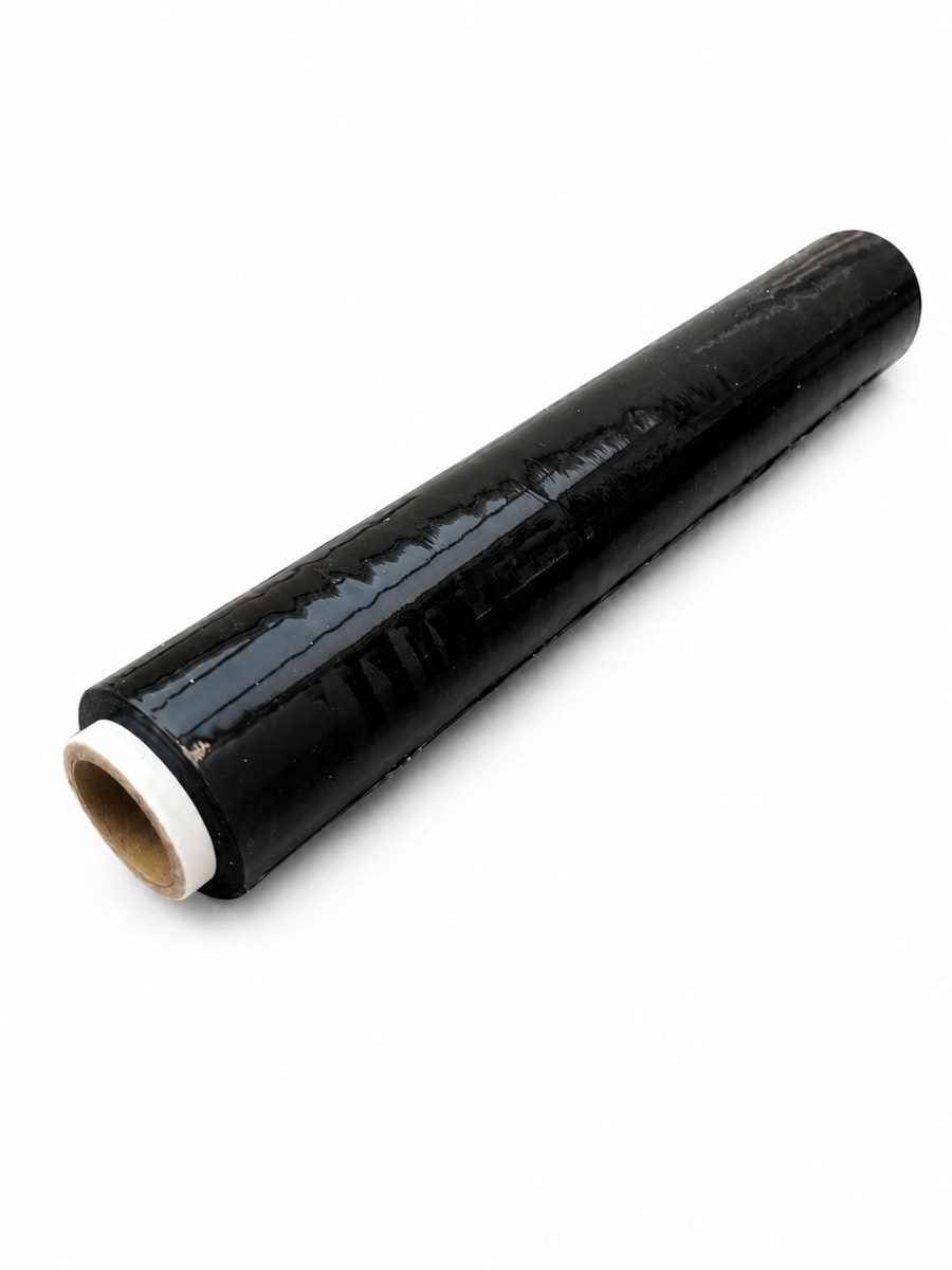 Black Stretch Wrap Film Roll Pallet Shrink Wrapping Packing Packaging Heavy Duty Roll