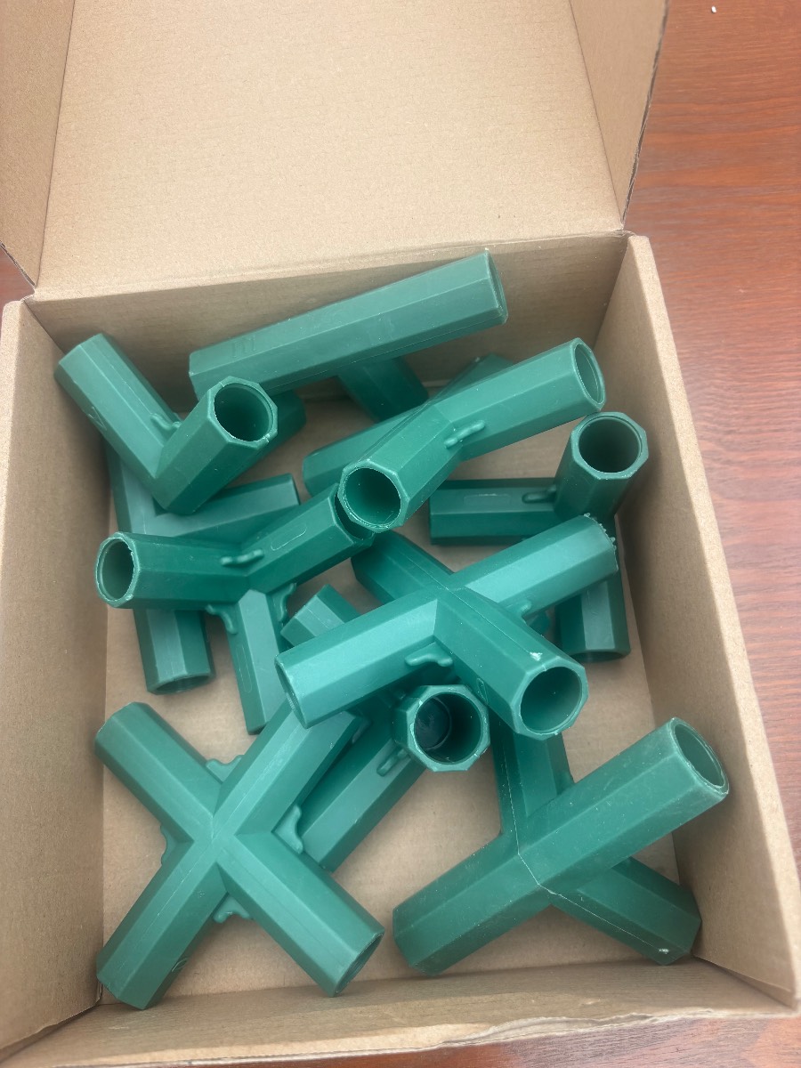 12x 16mm Green Garden Frame Connectors T, Y & Cross Plastic Fittings Greenhouse