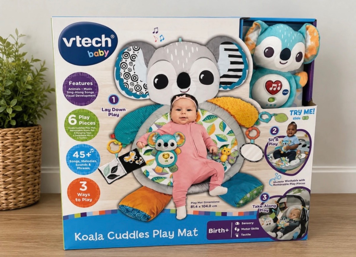 VTech Baby Koala Cuddles Play Mat Activity Gym Musical Toy 6 Piece Birth+ NEW