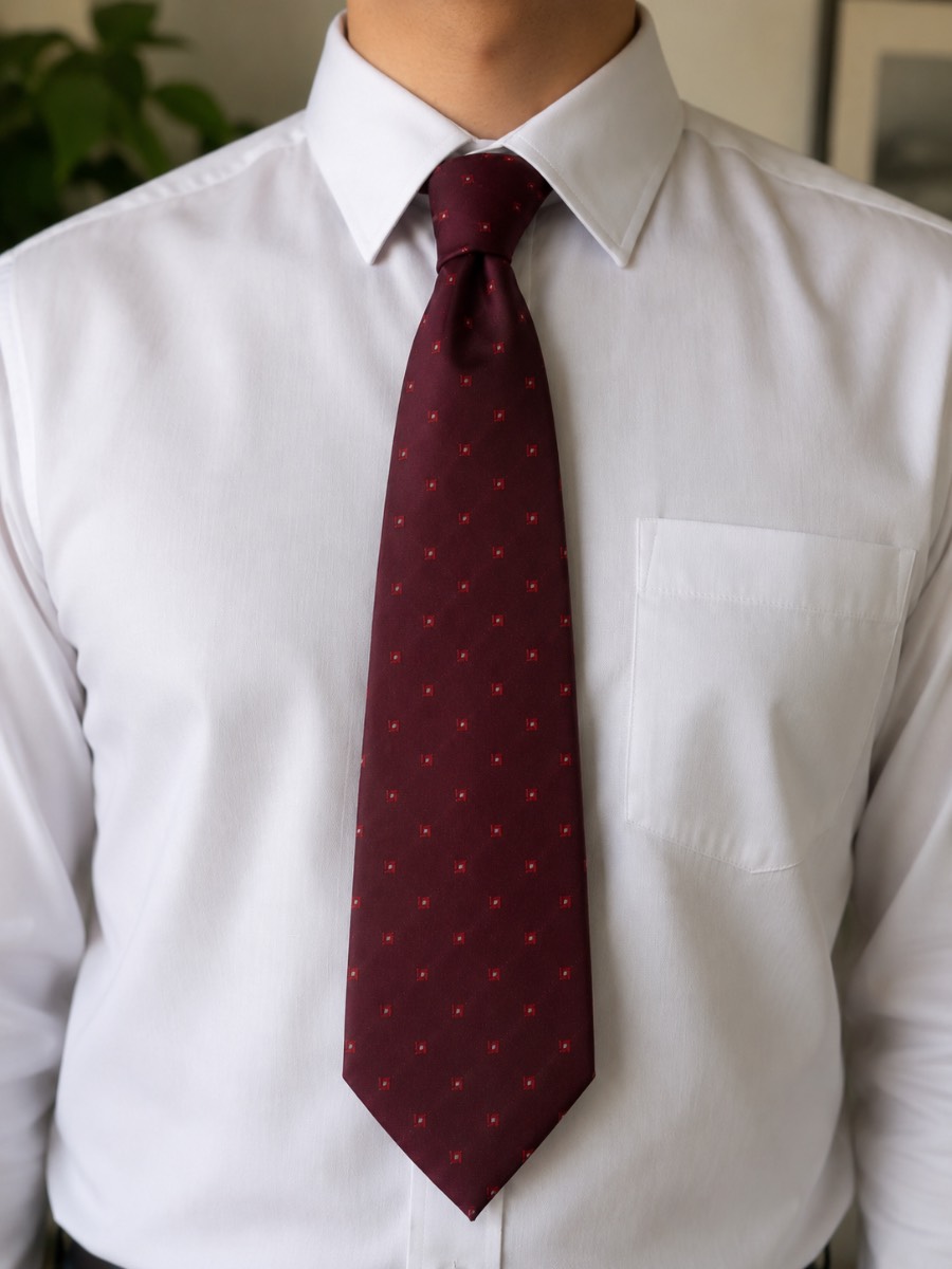 Premier Burgundy Woven Squares Men’s Tie PR769 Formal Office Business Wedding New