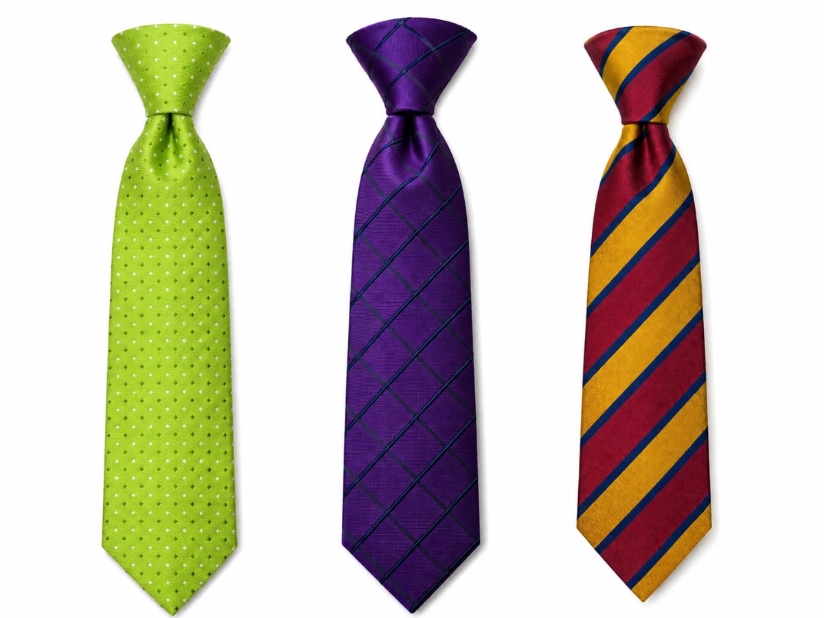 Premier PR726 Wide Stripe Tie Crimson Gold Navy Striped Men’s One Size Formal Business New