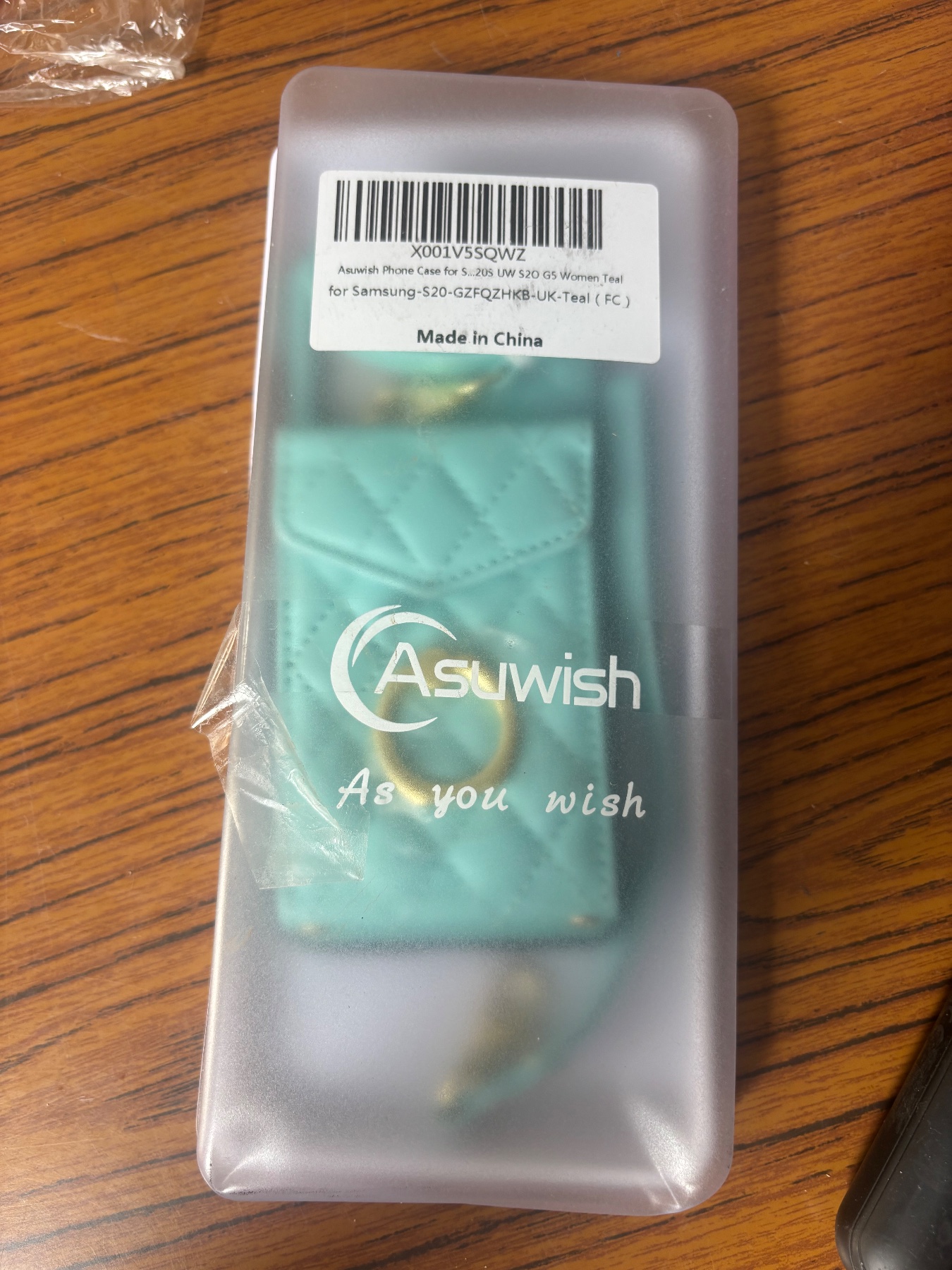 Asuwish Samsung Galaxy S20 Teal Quilted Wallet Phone