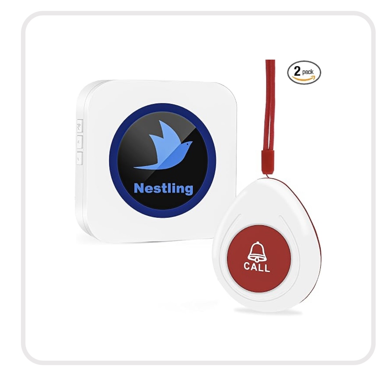 Nestling Wireless Caregiver Pager SOS Call Button Nurse Alert System Waterproof Plug-In