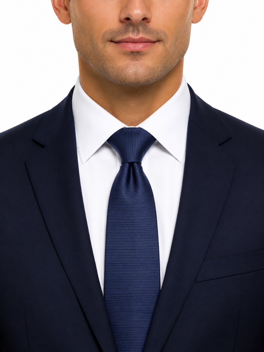 Premier PR722 Royal Blue Horizontal Stripe Men’s Silk Tie One Size New