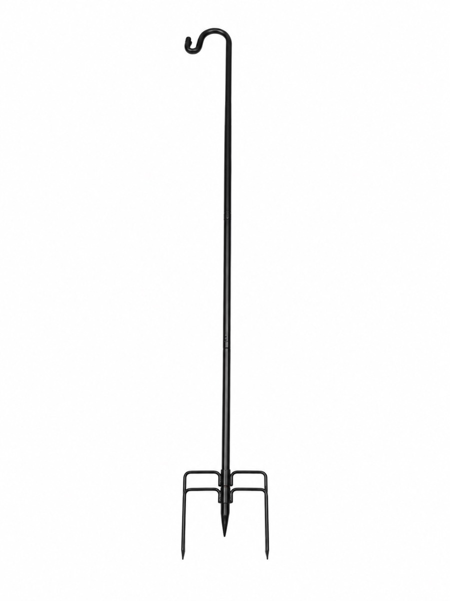 Wild Bird Feeding Station Pole in Pieces Metal Garden Bird Food Holder Hook & Ground Spike