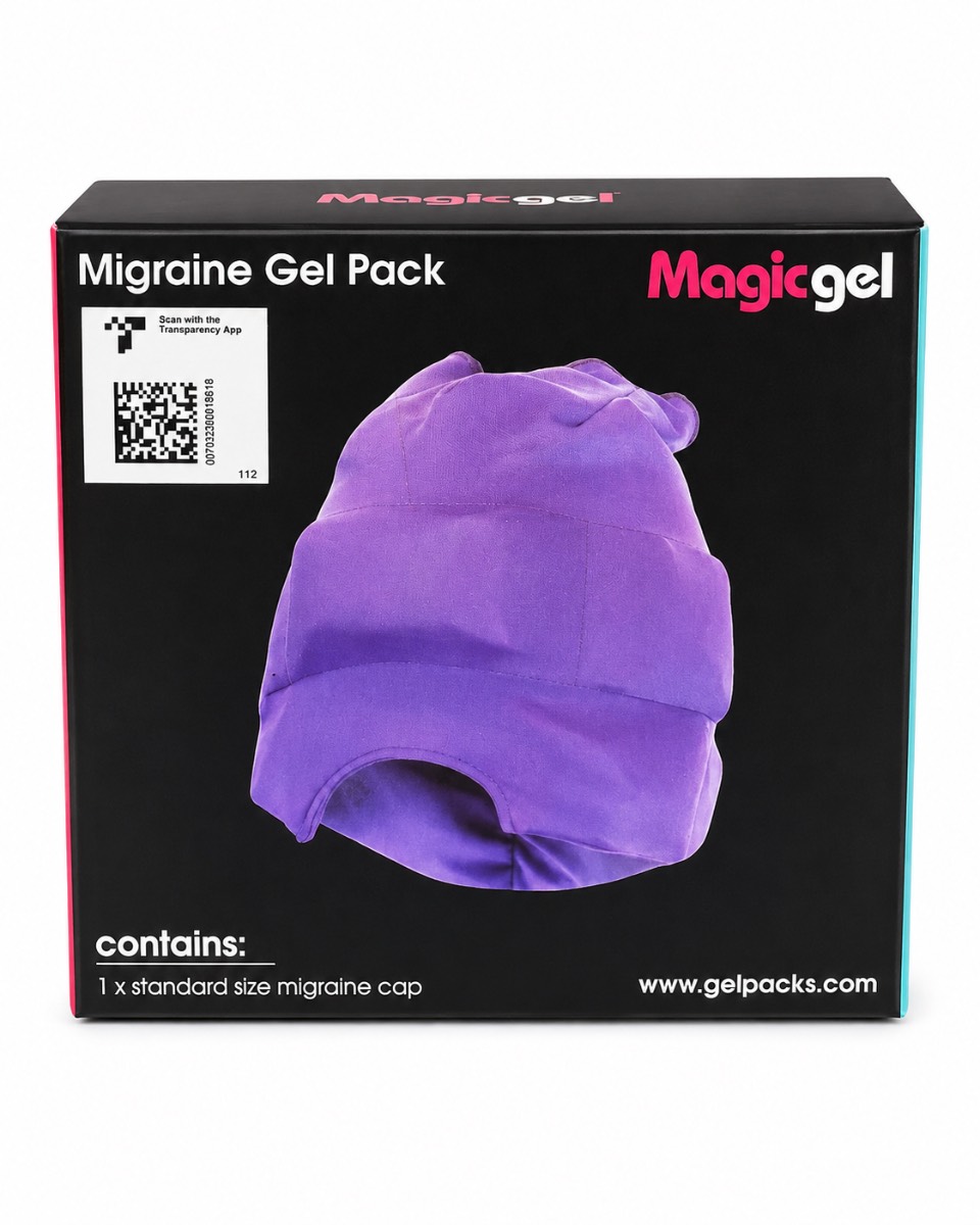 Magicgel Migraine Gel Pack Cooling Headache Relief Cap Hot & Cold Therapy Standard Size