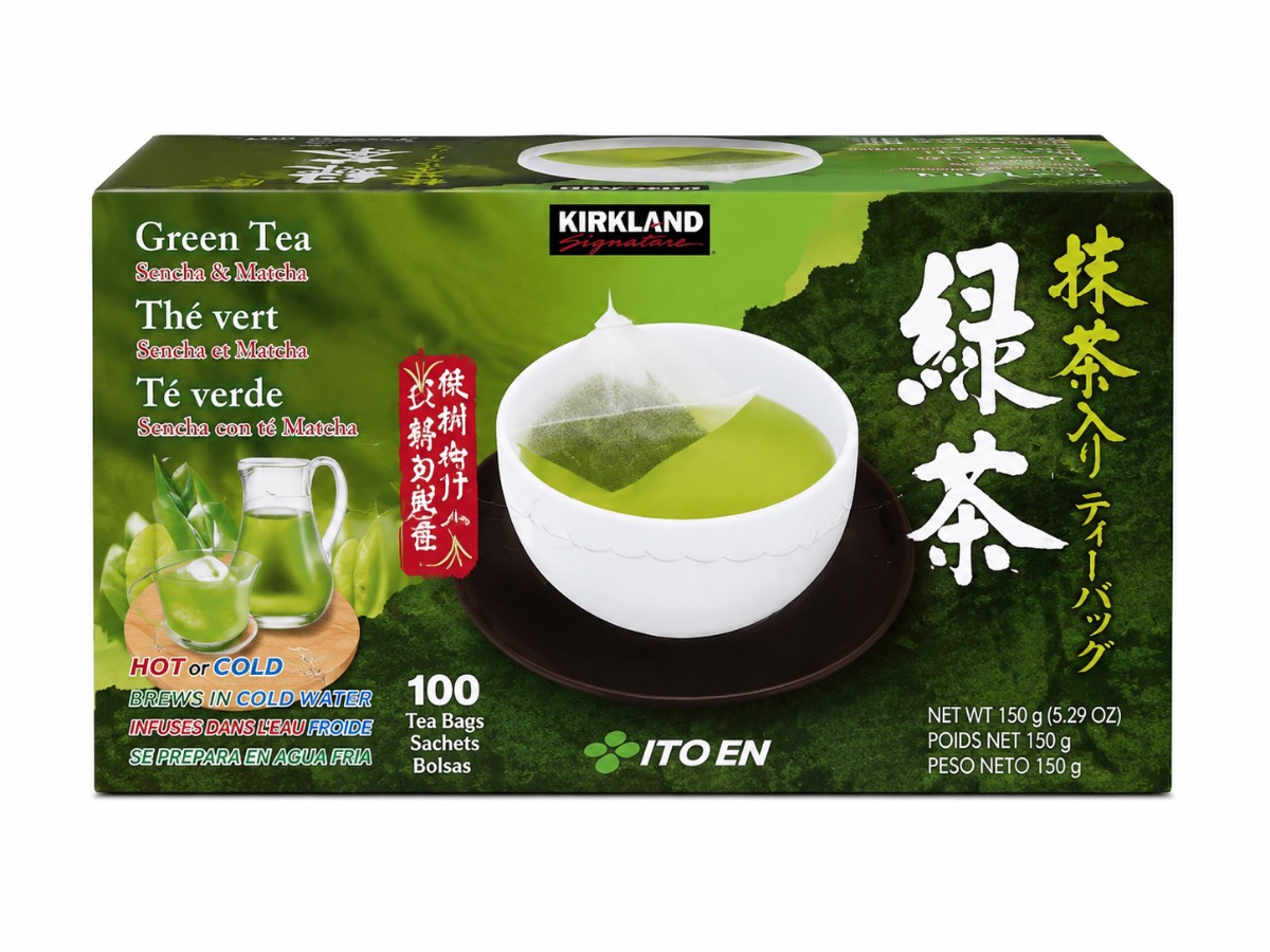 Kirkland Signature Green Tea Matcha Blend 100 Tea Bags Sencha & Matcha Ito En