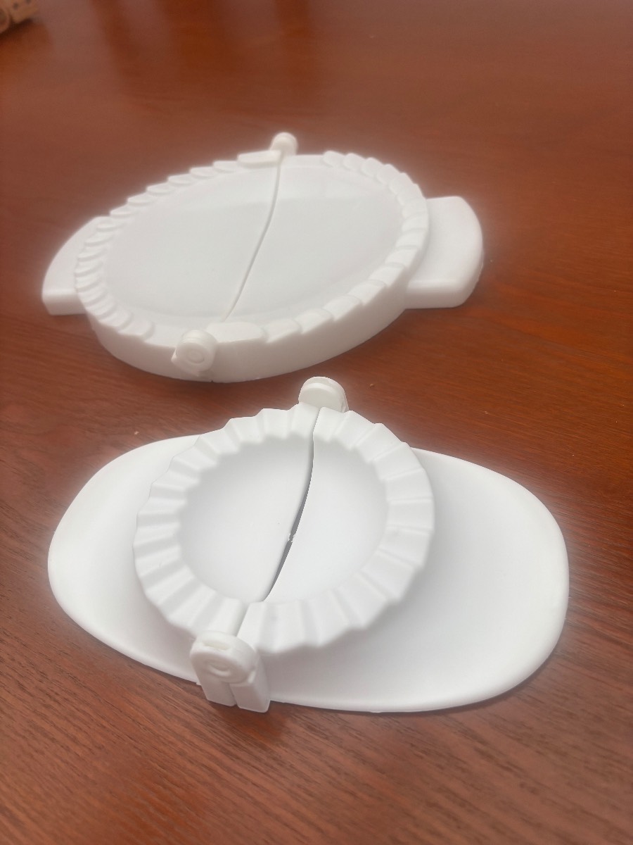 2x Plastic Dumpling Maker Press Mould Set White Folding Pastry Pie Ravioli Empanada Kitchen